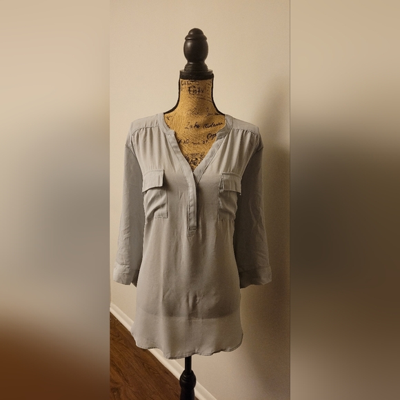 Gray Sheer Blouse - Picture 4 of 4